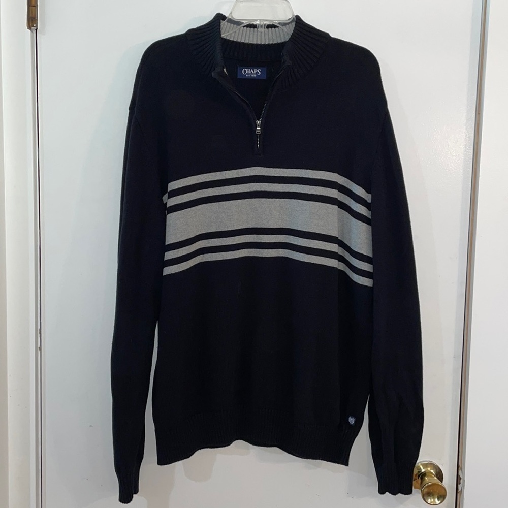 Chaps Quarter Zip Men's Cotton Sweater Size XL